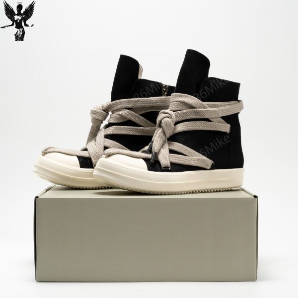 canvas hexagram high-top sneakers