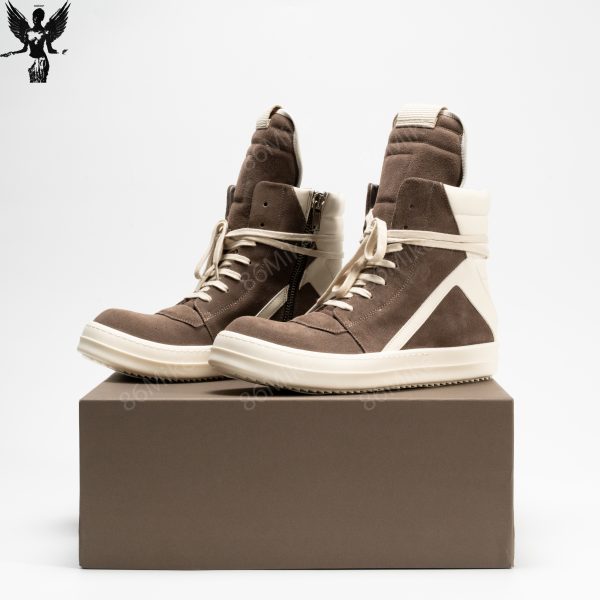 Off-White & Gray Geobasket Sneakers