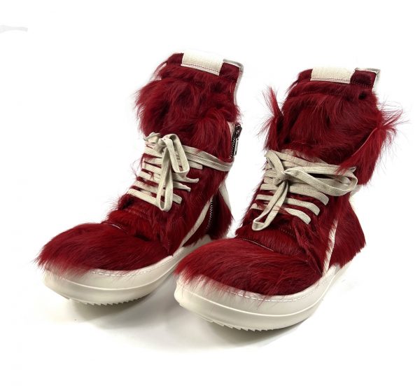 Red & Off-White Geobasket Sneakers
