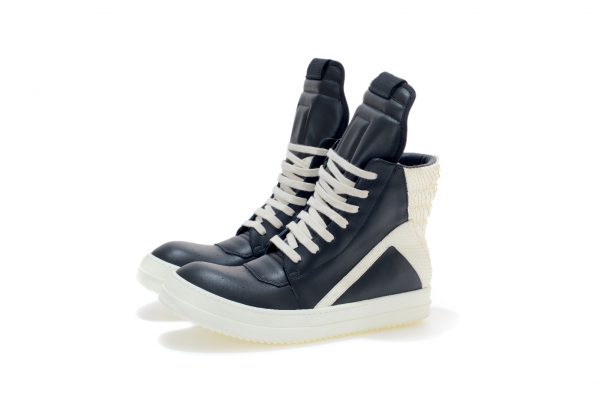 Python leather Geobasket High Top Sneakers