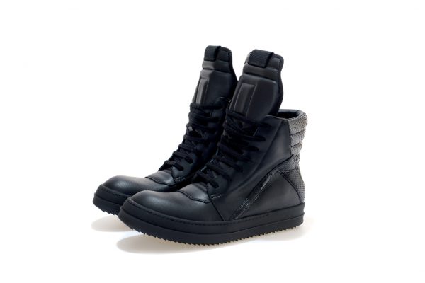 Python leather Geobasket High Top Sneakers