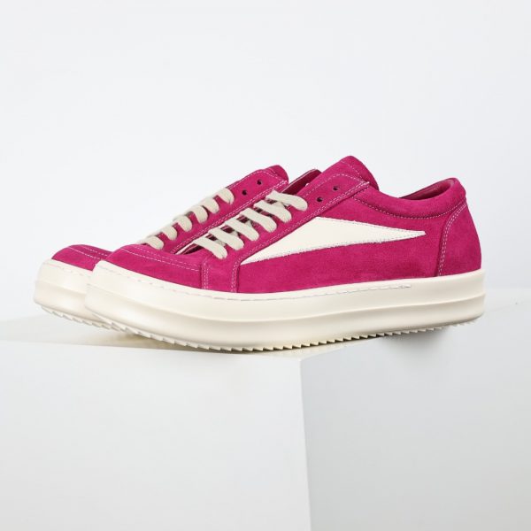 EDFU Vintage Sneaks Velour Suede Hot Pink Milk White