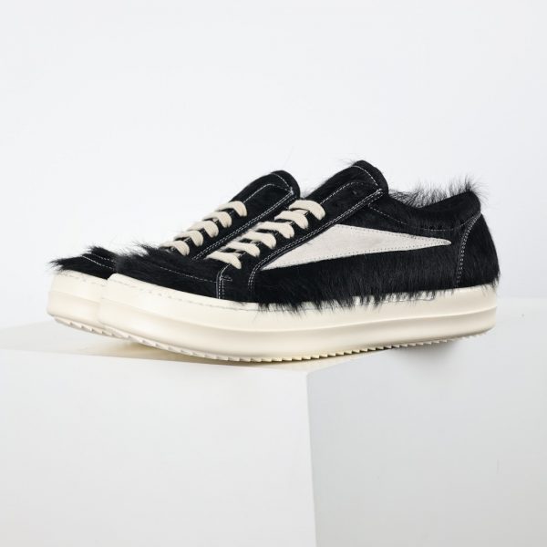 Vintage Hairy Leather And Suede Sneakers