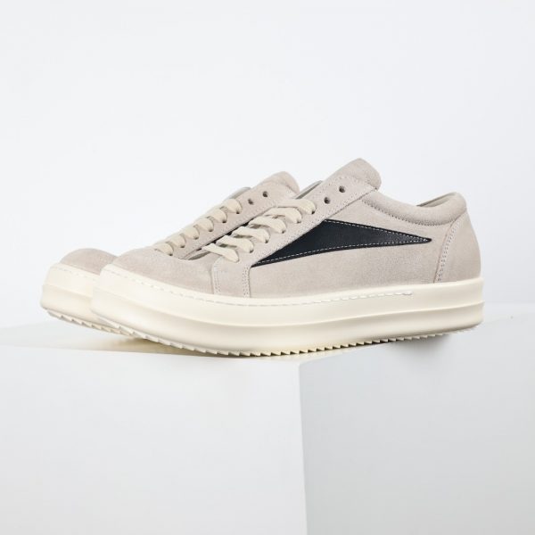 Vintage Leather-Trimmed Suede Sneakers - Neutrals