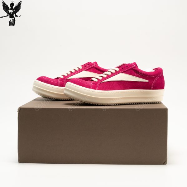 EDFU Vintage Sneaks Velour Suede Hot Pink Milk White