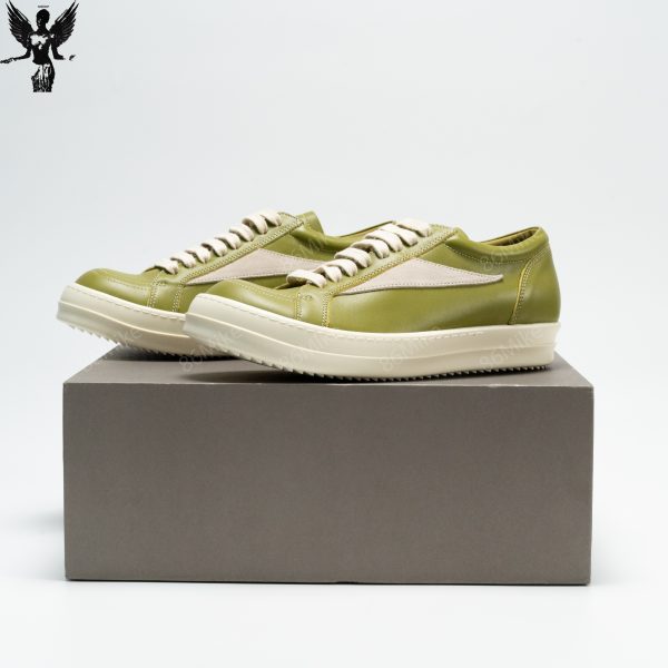 vintage sneakers in acid green and milk