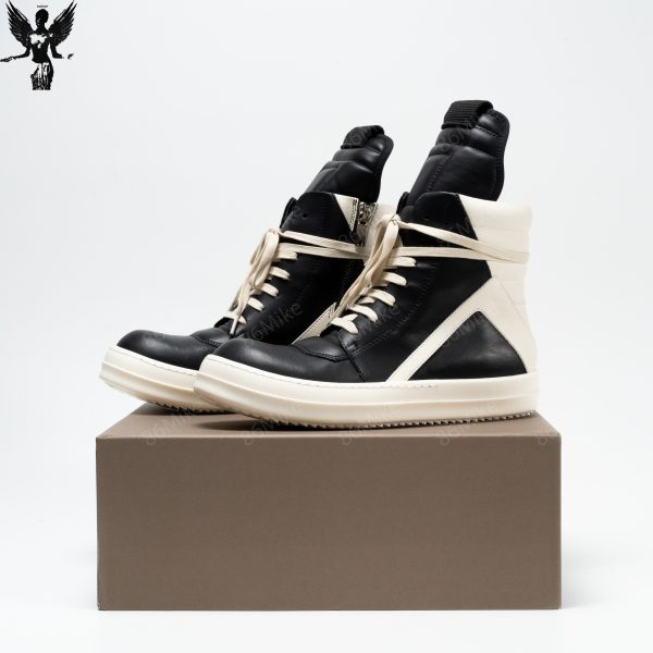 Black and Off-White Geobasket High Sneakers
